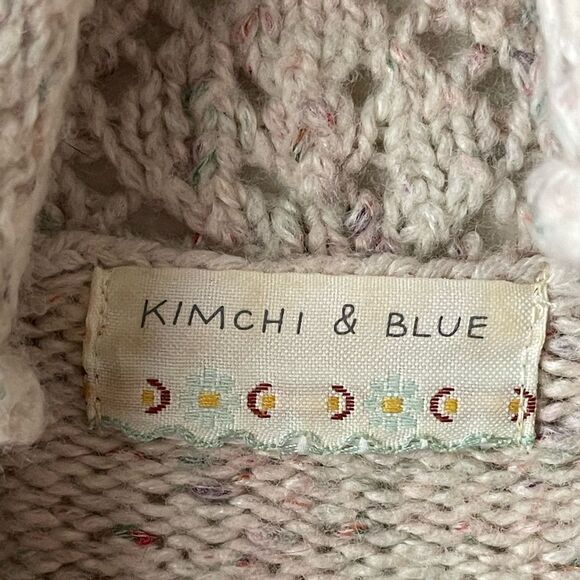 KIMCHI & Blue cream colour turtleneck wool blend sweater XS - Picture 3 of 8
